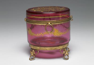 图片[3]-Covered glass jar with gilded and enamel design of foliage, Qing dynasty (1644-1911).-China Archive